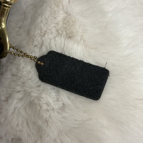 Vintage Coach Leather Basic Bag Purse Black Double Strap Made in USA 021-9003 - Picture 9 of 14